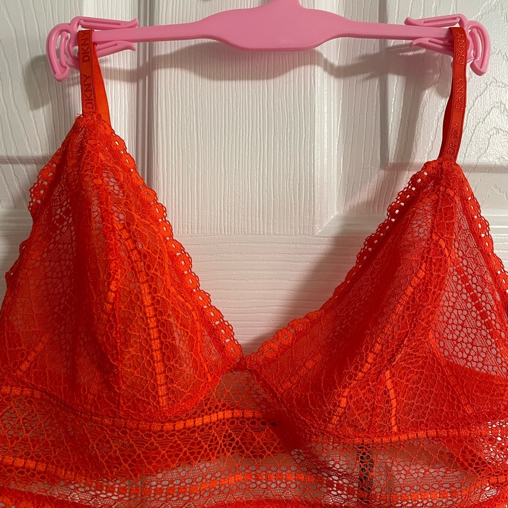 Dkny Women's Red Lace Bralette
